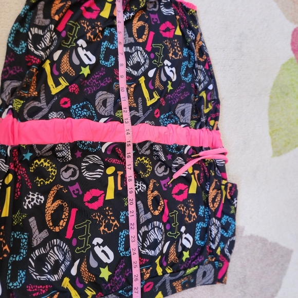 ECKO RED Halter Hooded Mini Dress Sz 1X Black Graffiti Pattern - Picture 7 of 14